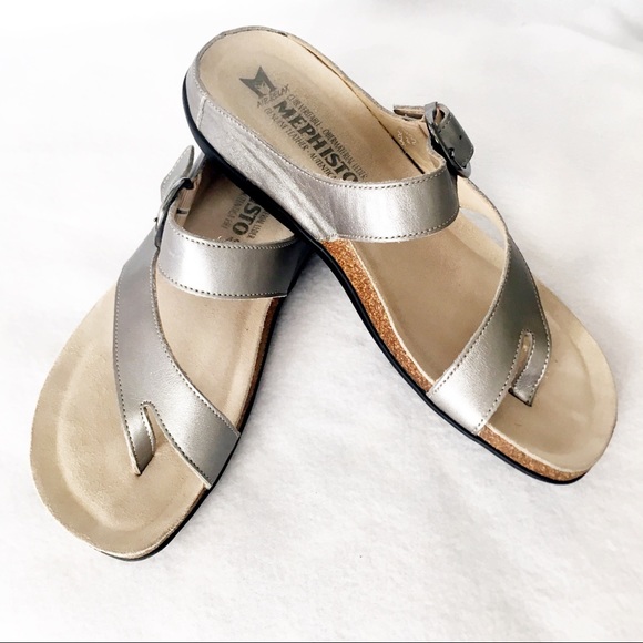 Mephisto Shoes - Mephisto | Silver Leather Sandals